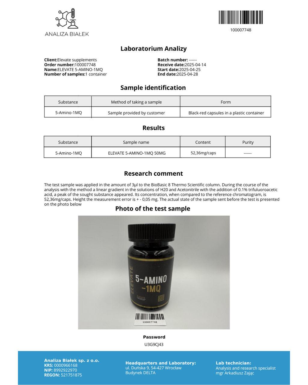 5-AMINO-1MQ (30 CAPSULES)