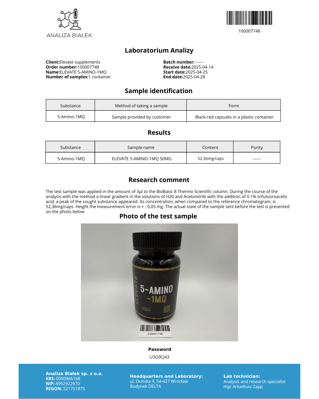 5-AMINO-1MQ (30 CAPSULES)
